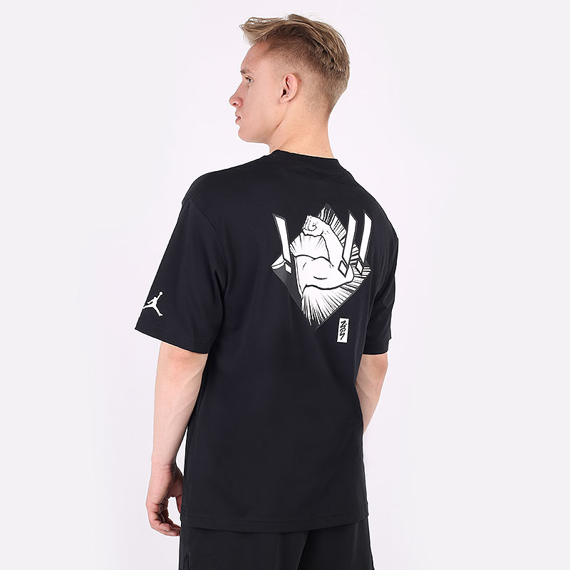 мужская черная футболка Jordan Dri-FIT Zion Short-Sleeve T-Shirt DH0592-010 - цена, описание, фото 4